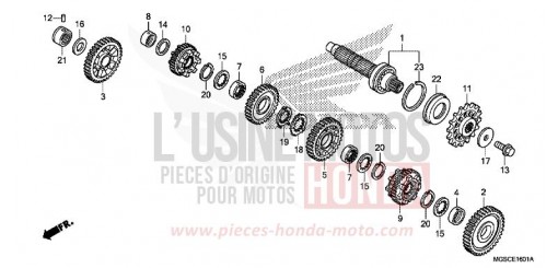 BOITE DE VITESSES (ARBRE INTERMEDIAIRE) NC700DC de 2012